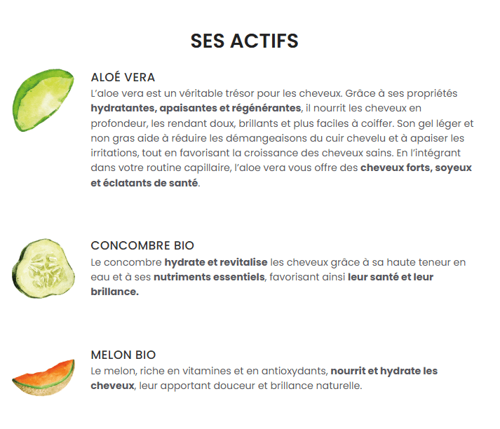 Masque cheveux 3-en-1 hydratant et démêlant